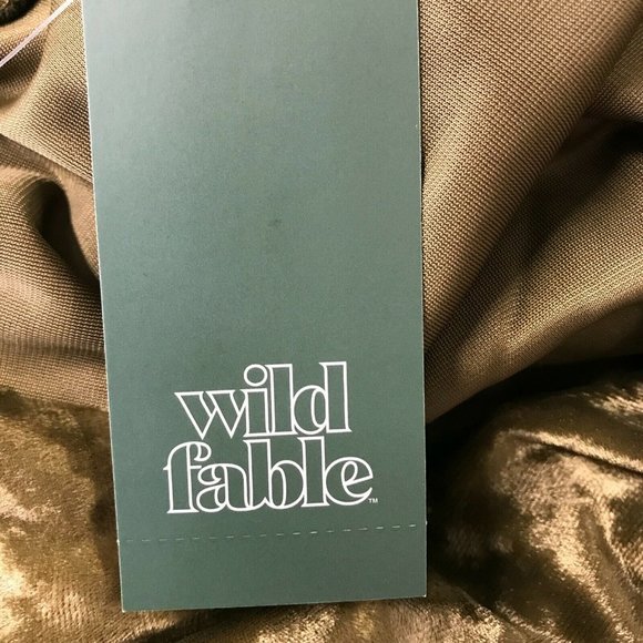 Wild Fable Womens Sleeveless Velvet Ruched Olive Green Bodycon Dress Choose Size - Picture 7 of 11